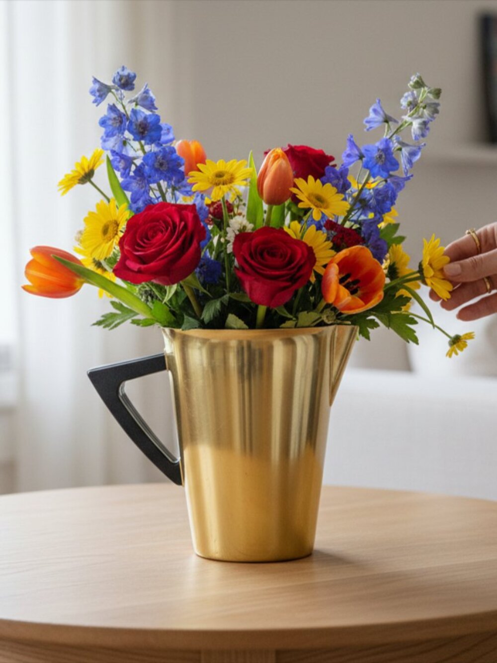Vintage MCM Bascal Anodized Aluminum Pitcher 8 inches